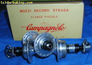NOS CAMPAGNOLO SMALL FLANGE HUBS, 32F, 36R,  WITH  BOX